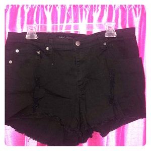 Fashion Nova Distressed Stretch Jean Shorts